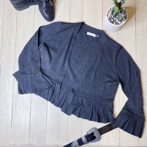 Calvin Klein Gray pleated cardigan Size Medium